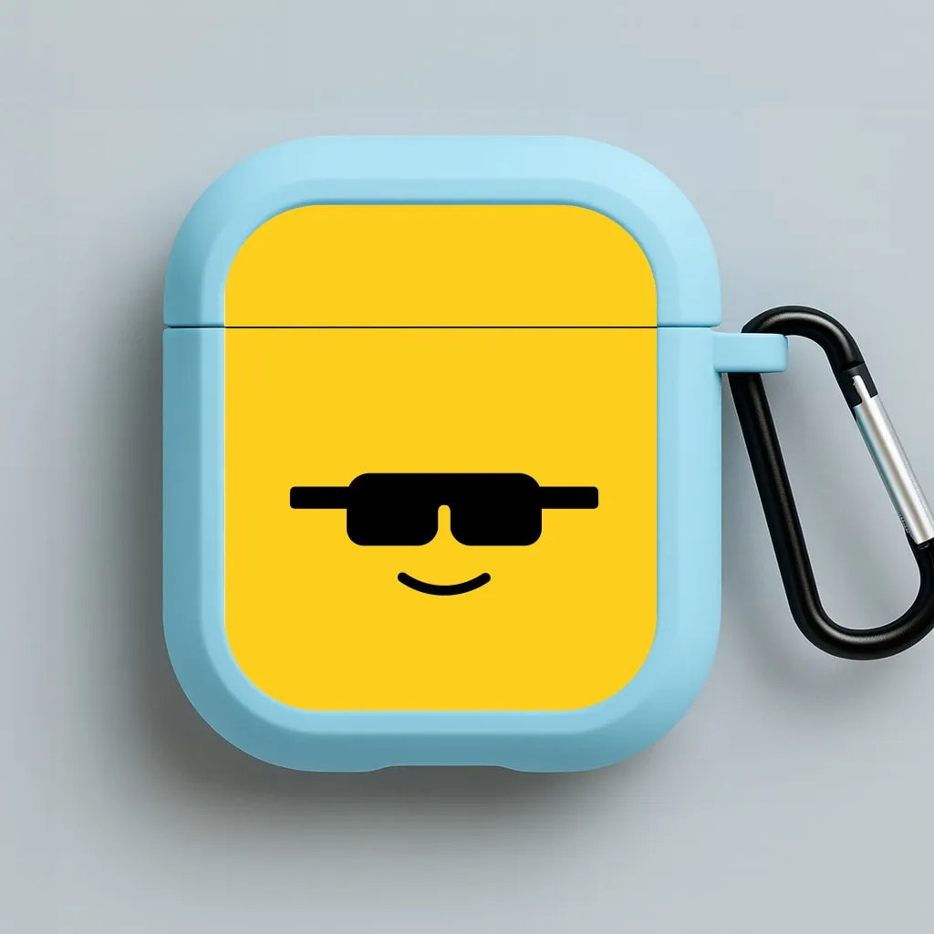 Brick Face Sunglasses AirPods Case Creative Daily Holder leather grain finish