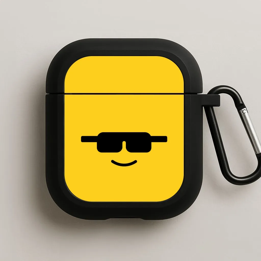 portable handmade gradient shell Brick Face Sunglasses AirPods Case