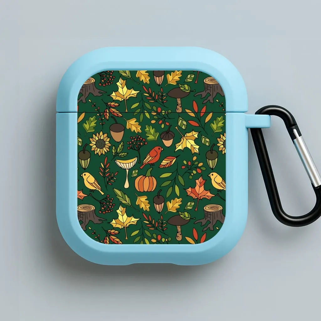 eco vegan leather case Durable Carry Texture Bright Autumn AirPods Case