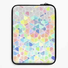 Minimal Surface Layer Bright Hexagon Pattern Laptop Sleeve