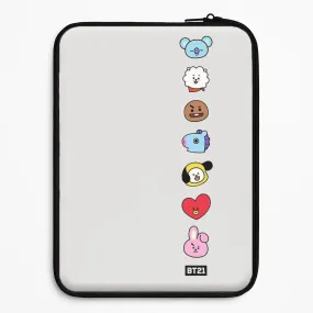 BT21 Vertical Faces - K Pop Laptop Sleeve Youth Style