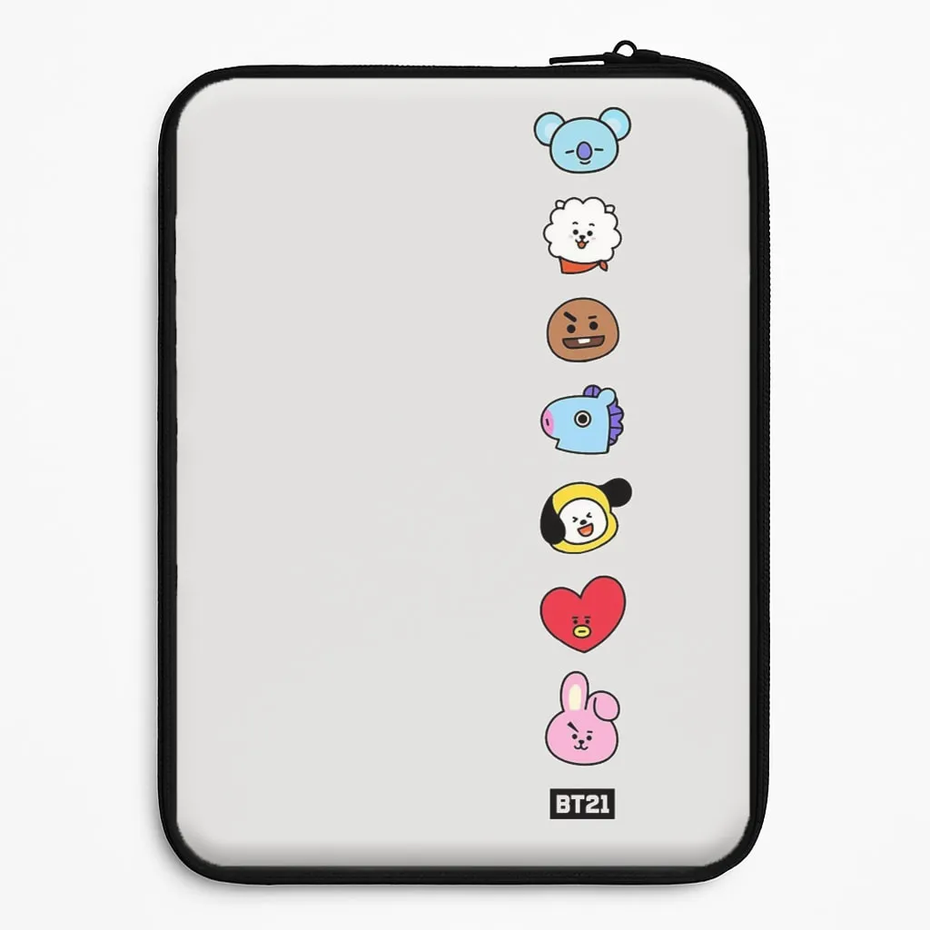 BT21 Vertical Faces - K Pop Laptop Sleeve Youth Style