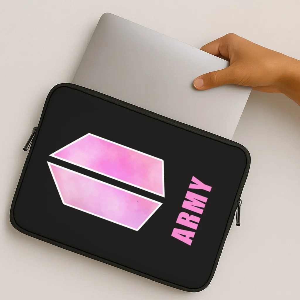 Protective Structure BTS Army Pink - K Pop Laptop Sleeve