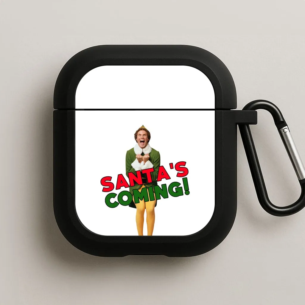 carbon fiber finish airpods case Buddy The Elf - Santa's Coming! AirPods Case
