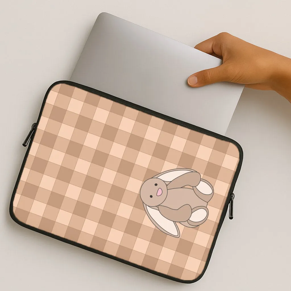 Modern Grip Heat resistant Bunny Checkered Pattern Laptop Sleeve