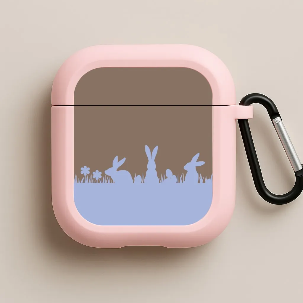 Bunny Outline  AirPods Case Soft Everyday Texture