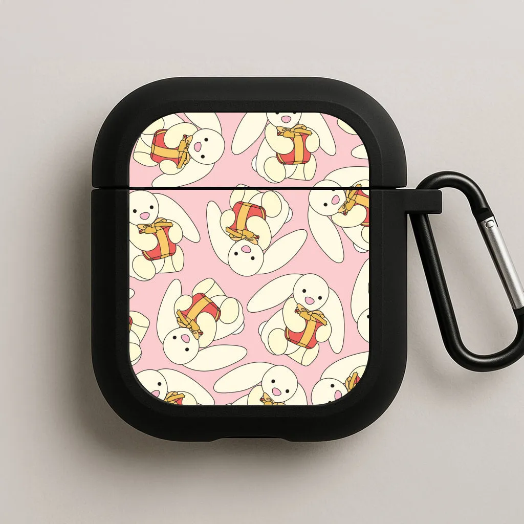 Bunny Present Pattern AirPods Case anti oil resistant coating