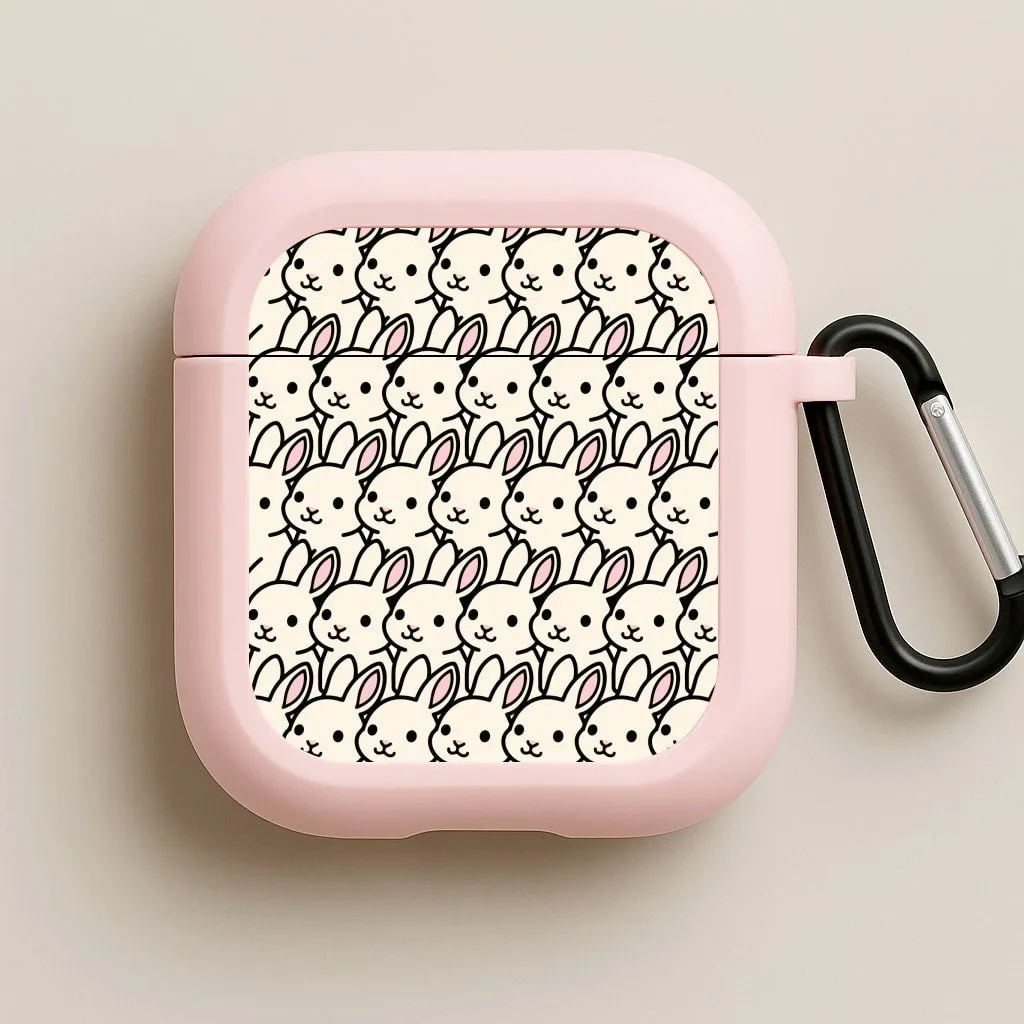 anti oil resistant coating Bunny Rabbit Pattern AirPods Case