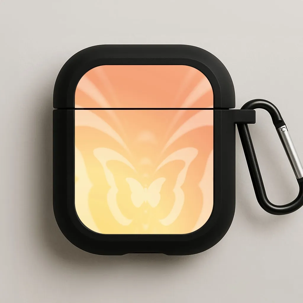 Butterfly Gradient Yellow AirPods Case Fashion Compact Case