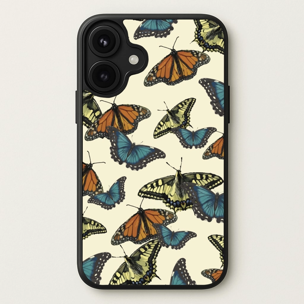 Butterfly Assortment Pattern Phone Case Luxury Layer Texture