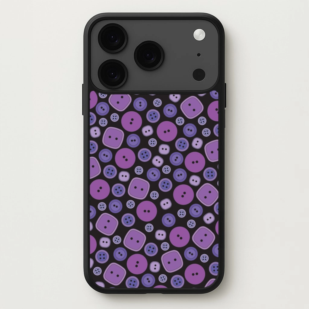 Button Pattern Phone Case Durable Surface Phone Accessory