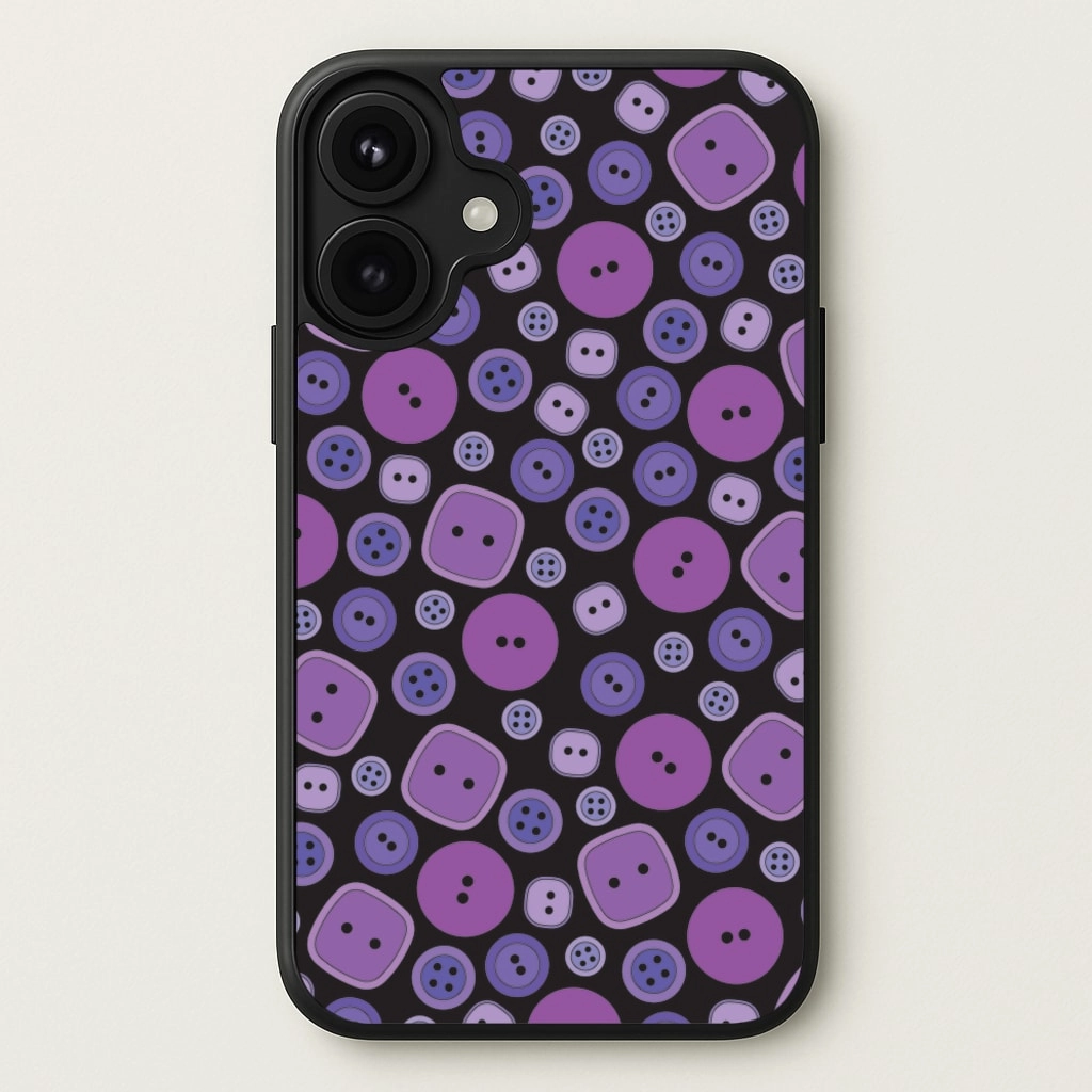 Button Pattern Phone Case Modern Touch