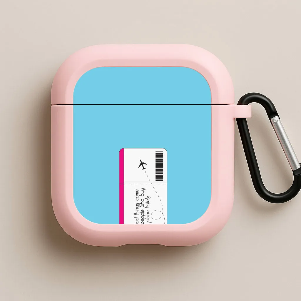 Buy Plane Tickets - Travel AirPods Case Lightweight Charging Holder