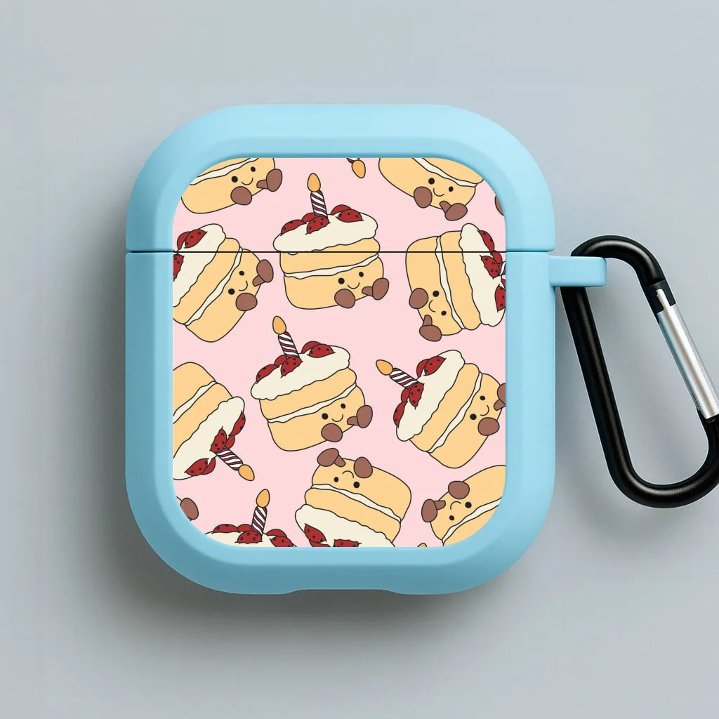 Cake Pattern - Plushy AirPods Case Minimal Gadget Case