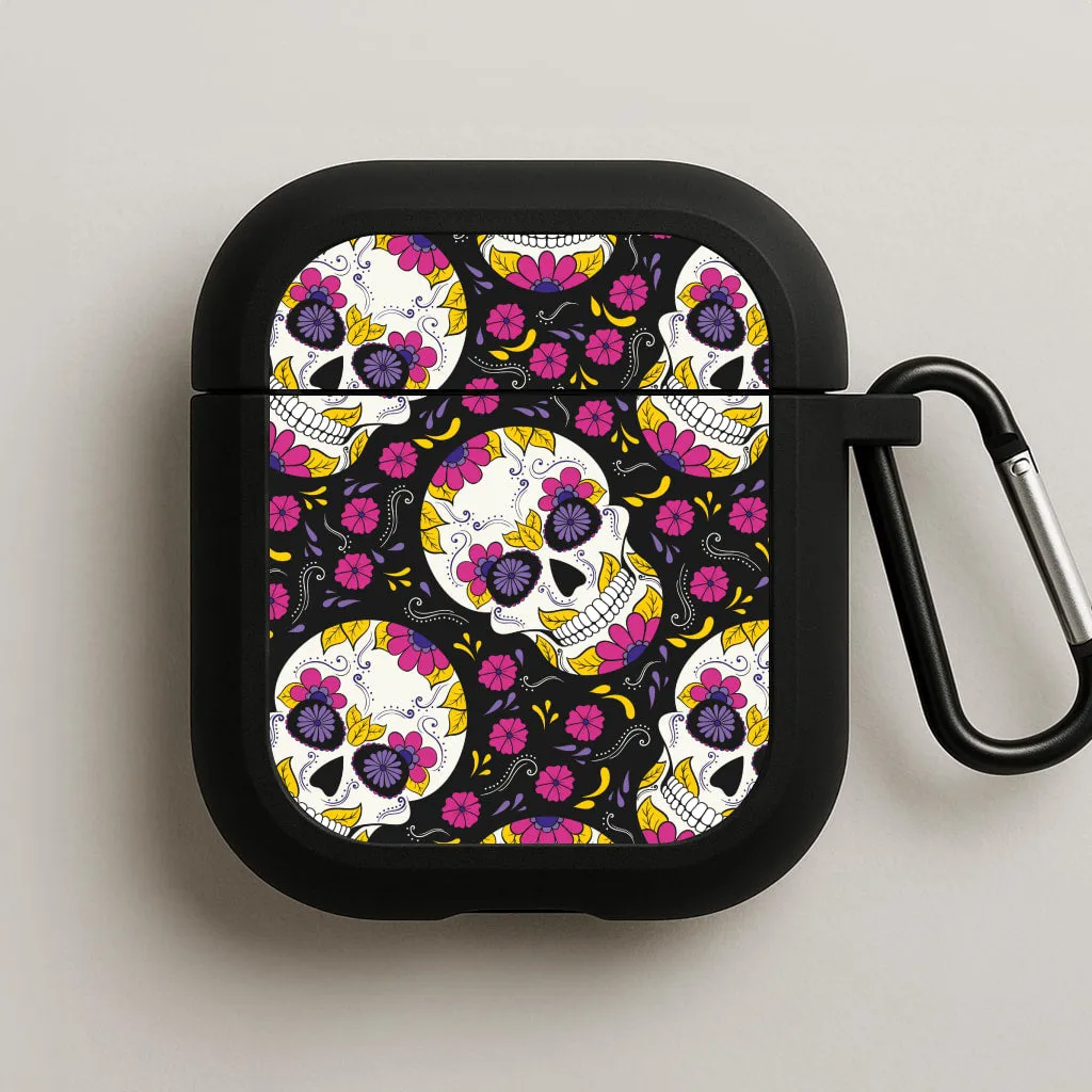 Custom Texture Cover eco friendly wireless protector Calavera Pattern - Halloween AirPods Case