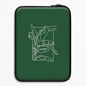 Modern Design Green Leaf - Foliage Laptop Sleeve