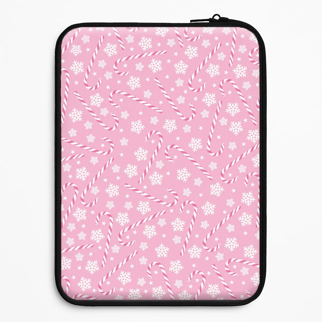 Screen Bumper Hybrid Pattern Texture Candy Cane Pattern Laptop Sleeve