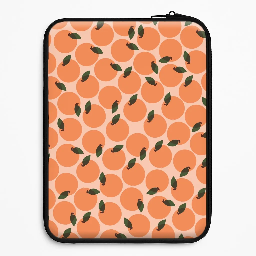Oranges - Fruit Patterns Laptop Sleeve Drop Defense Modern Grip Texture