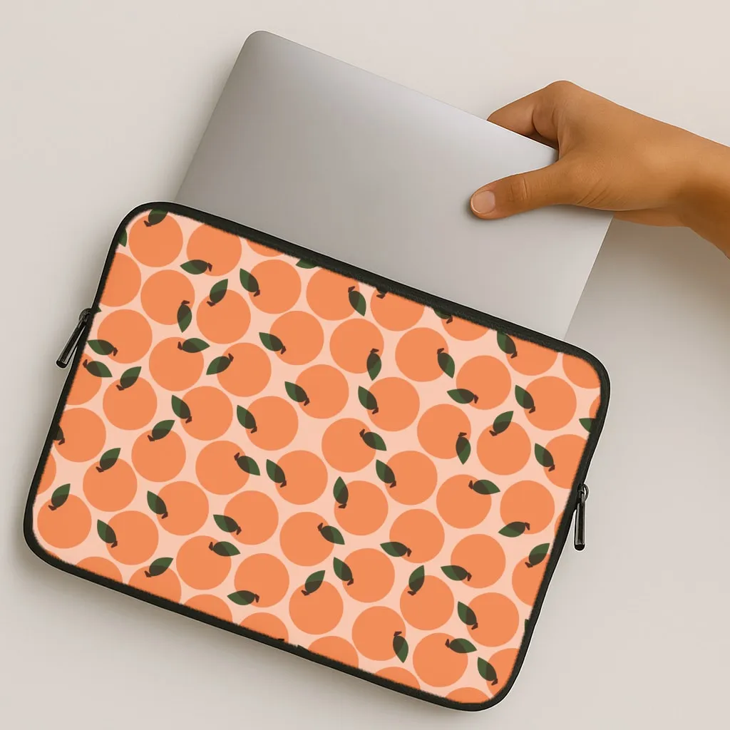 Oranges - Fruit Patterns Laptop Sleeve Sleek Finish Modern Surface Design