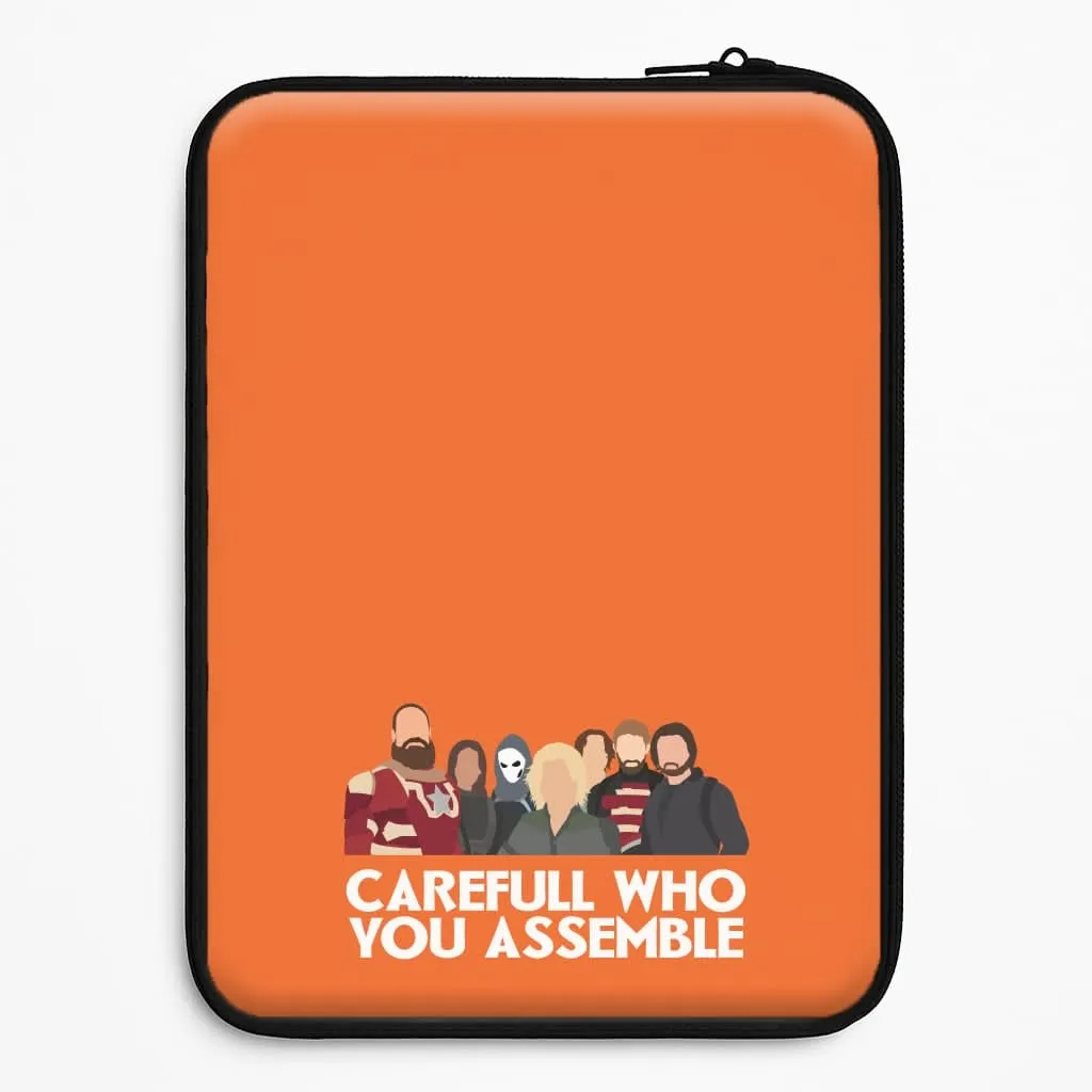 Port Protection Careful Who You Assemble Laptop Sleeve