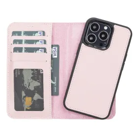 Soft Touching Outdoor Design Carter Detachable Leather Wallet Case ?C iPhone 13, Nude Pink