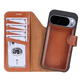 Carter Detachable Leather Wallet Case ?C Pixel 10 Pro, Burnished Tan Professional Look