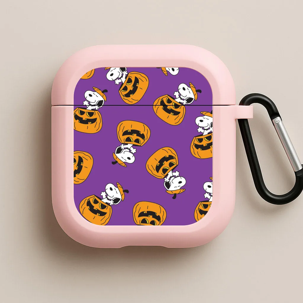 Durable Key Holder for young professionals Cartoon Beagle Pumpkin Pattern AirPods Case