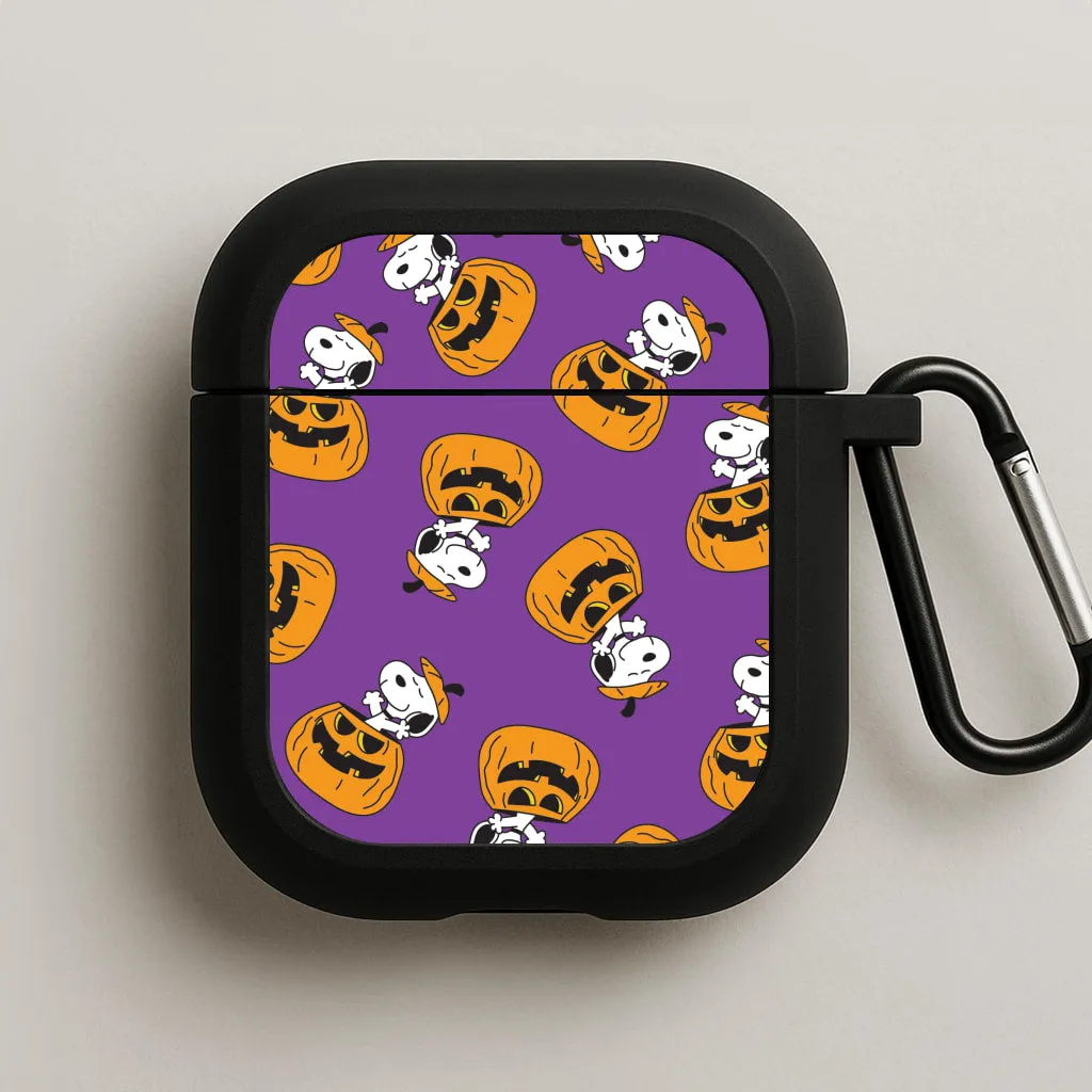 Cartoon Beagle Pumpkin Pattern AirPods Case portable clip case