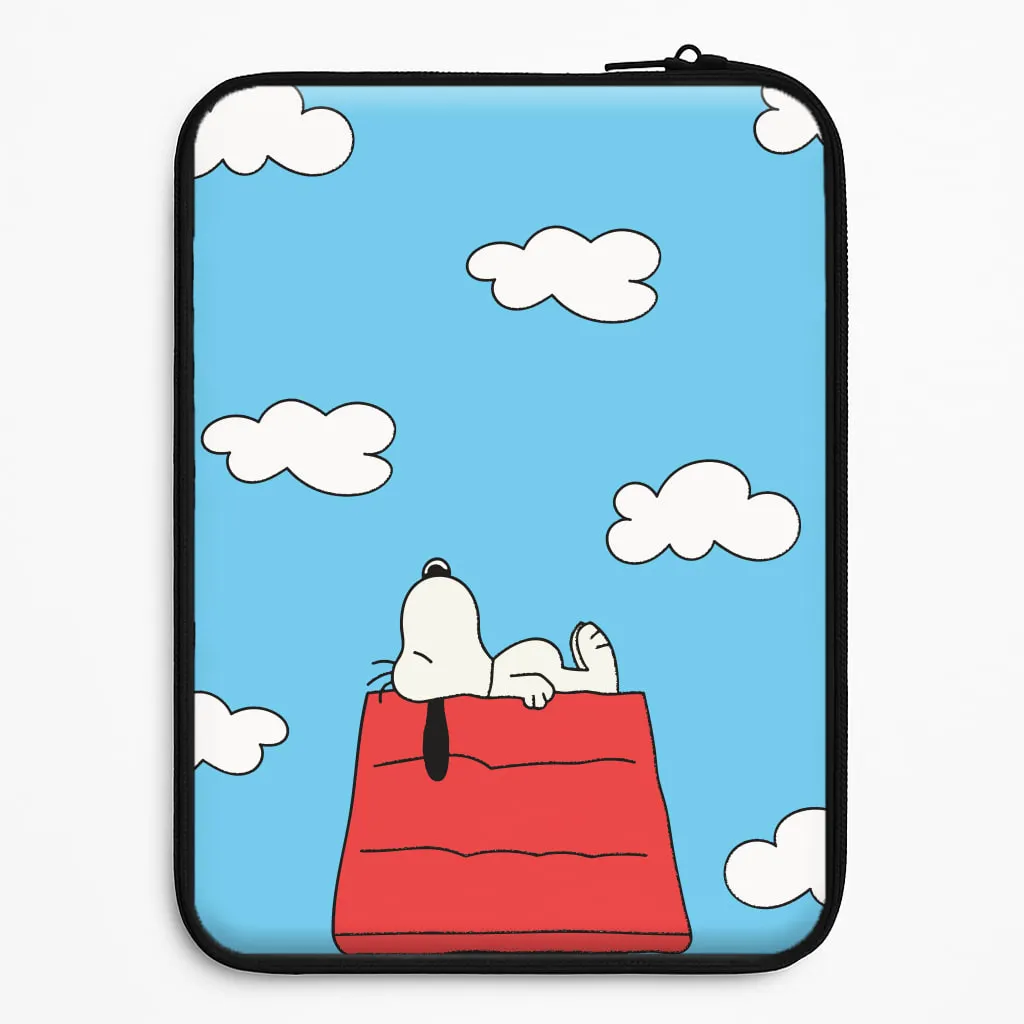 Cartoon Beagle Sleeping Laptop Sleeve Shock shield