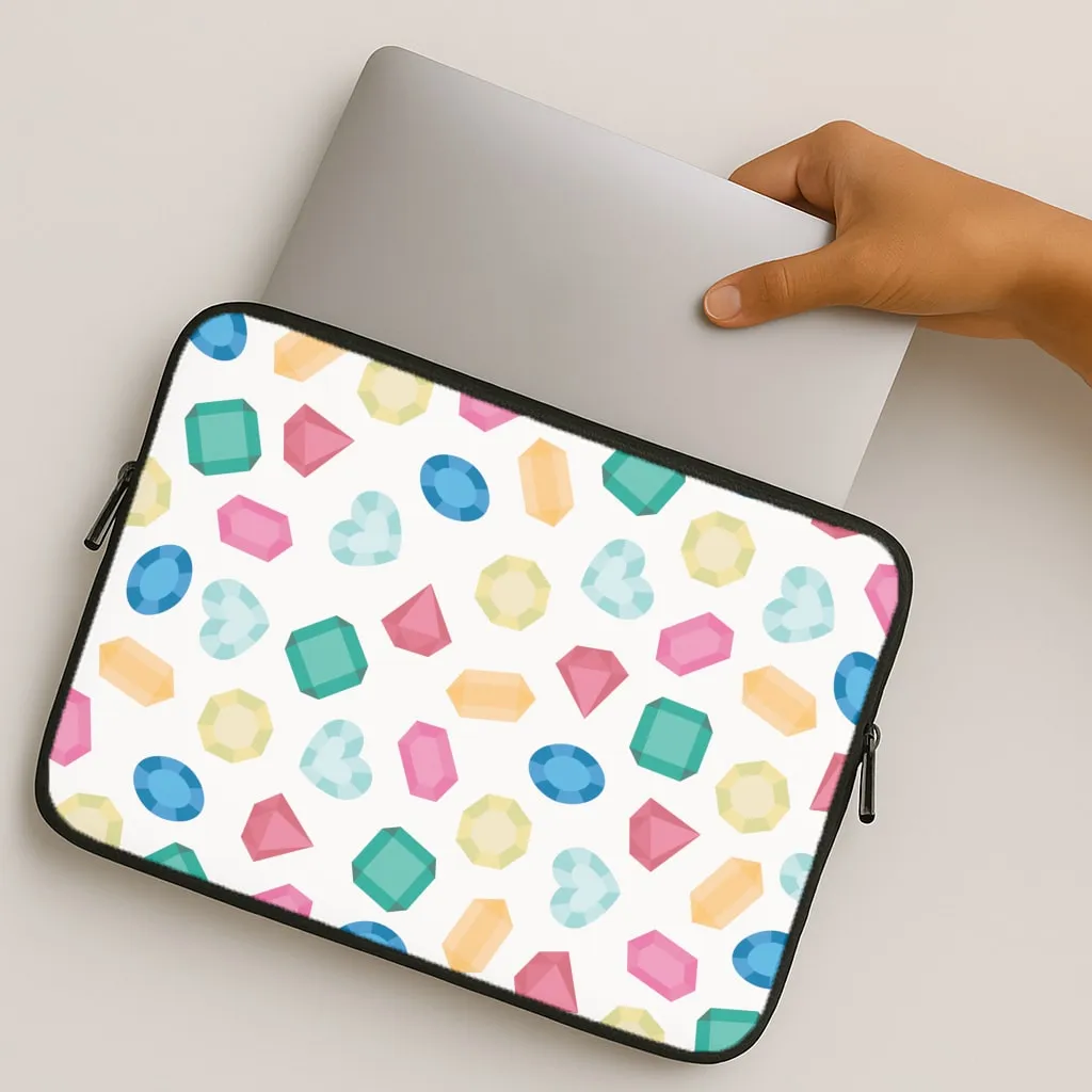 Everyday Accessory daily protection Cartoon Multicoloured Gems Pattern Laptop Sleeve