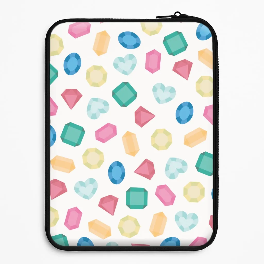 Modern Detail Non slip grip Cartoon Multicoloured Gems Pattern Laptop Sleeve