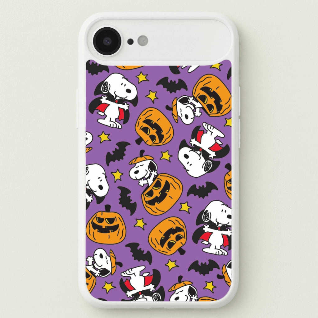 Elegant Edge Resistant Layer Cartoon Beagle Halloween Pattern Phone Case