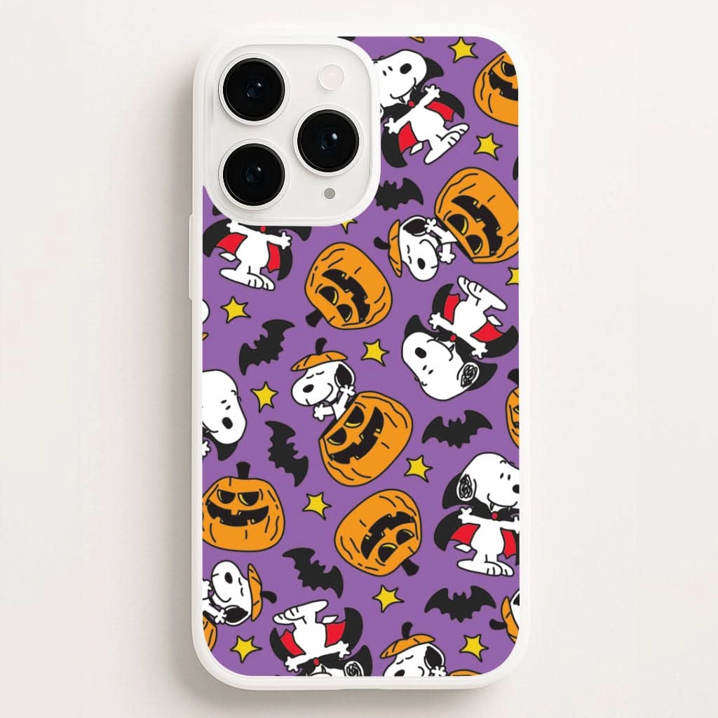 Protective Detailing Cartoon Beagle Halloween Pattern Phone Case