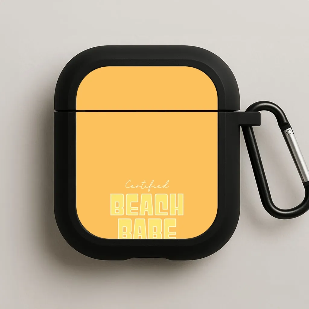 Smooth Silicone Texture Certified Beach Babe AirPods Case