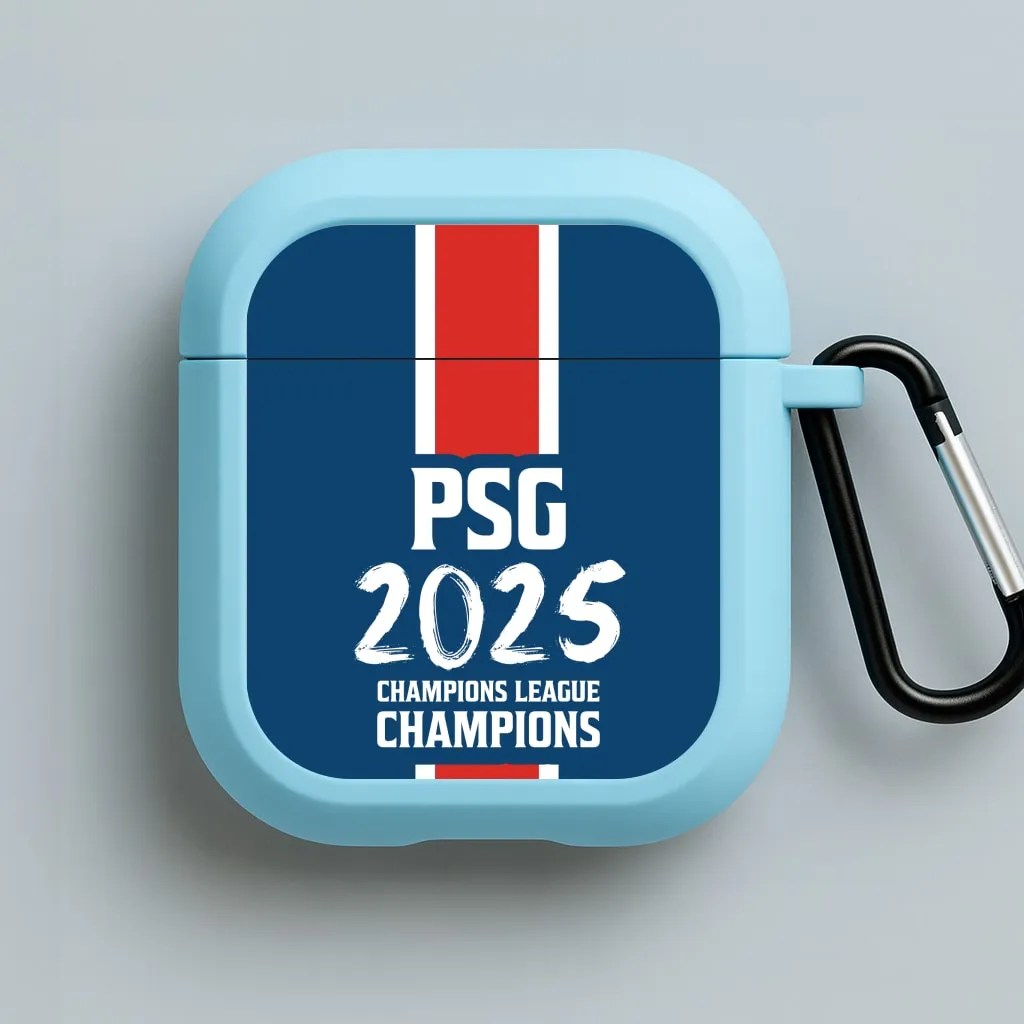 Universal Gadget Organizer Trendy Gift Accessory Champion League Winners 25 PSG AirPods Case