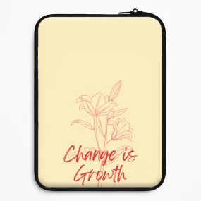 Premium Grip Premium Surface Change Is Growth Orchid Laptop Sleeve