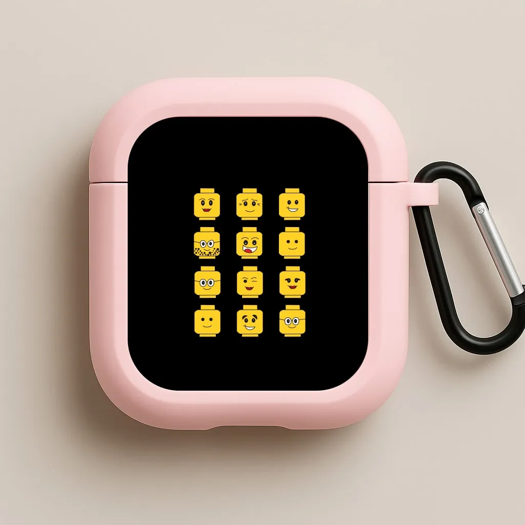 fashion lightweight soft leather shell Everyday Carry Holder Characters - Bricks AirPods Case