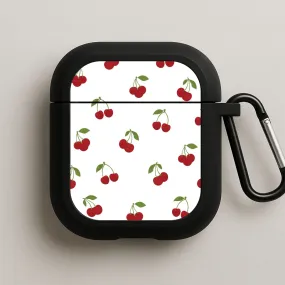 Cherries - Fruit Patterns AirPods Case anti collision silicone shell Water Resistant Holder