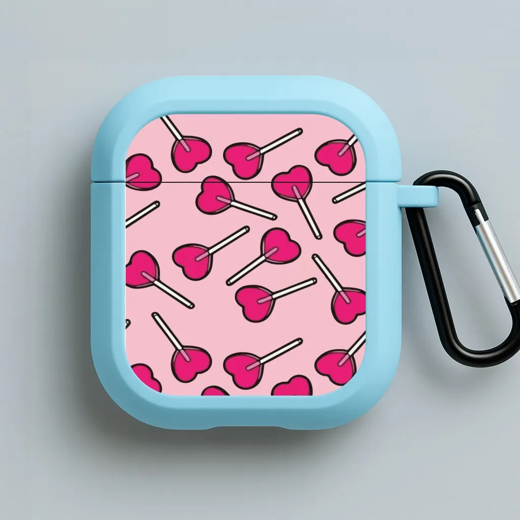 Cherry Heart Lollipops AirPods Case fashion soft handmade leather case