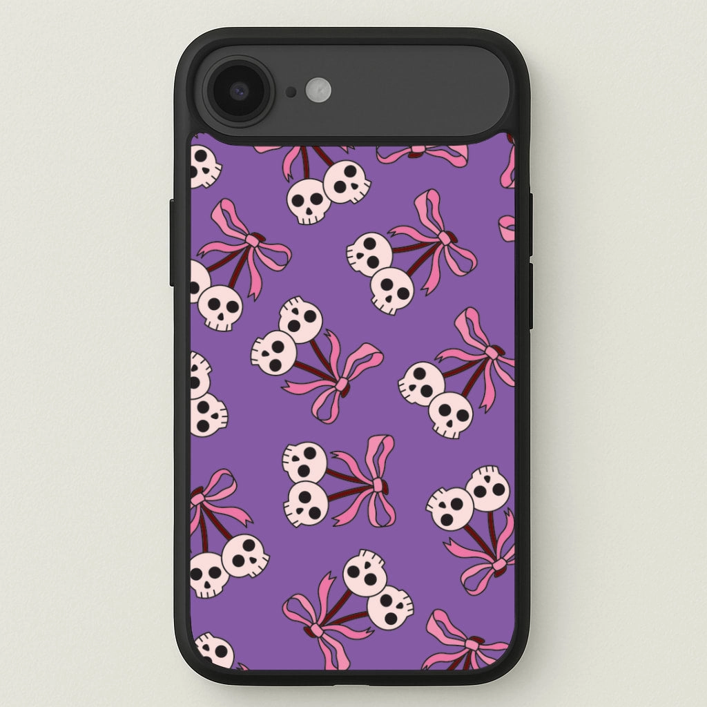 Sleek Form Gift Choice Cherry Skulls Pattern Phone Case