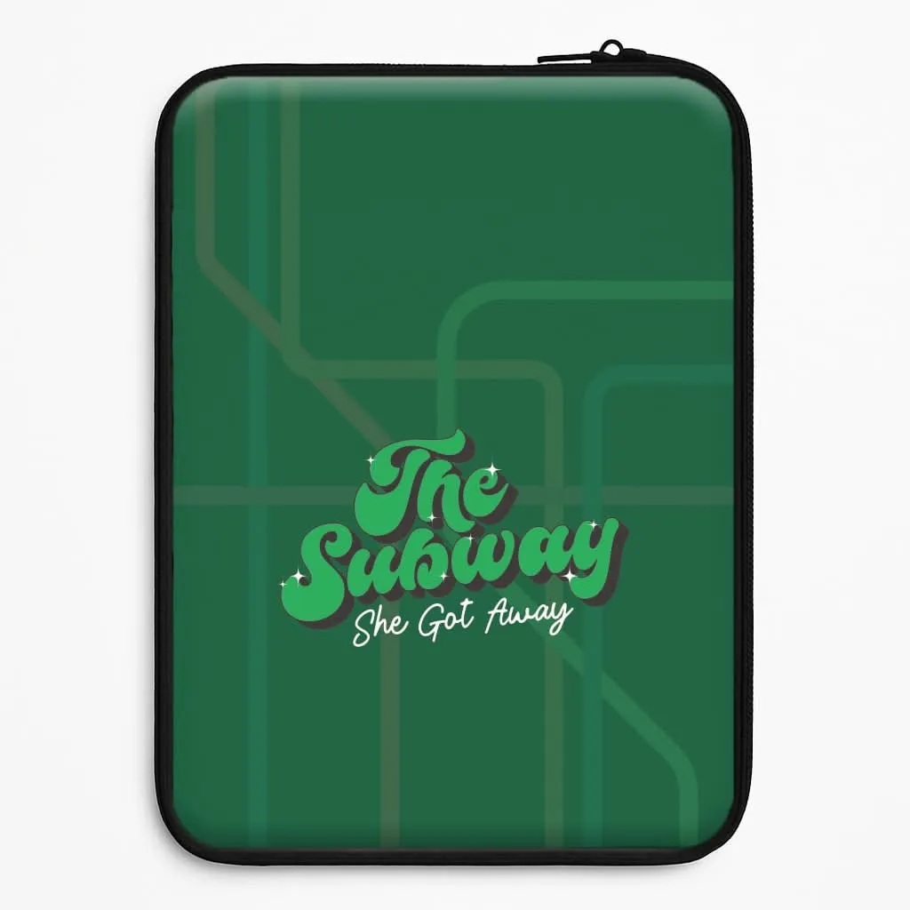 Heat resistant Youth Style Subway Green Laptop Sleeve