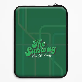 Heat resistant Youth Style Subway Green Laptop Sleeve