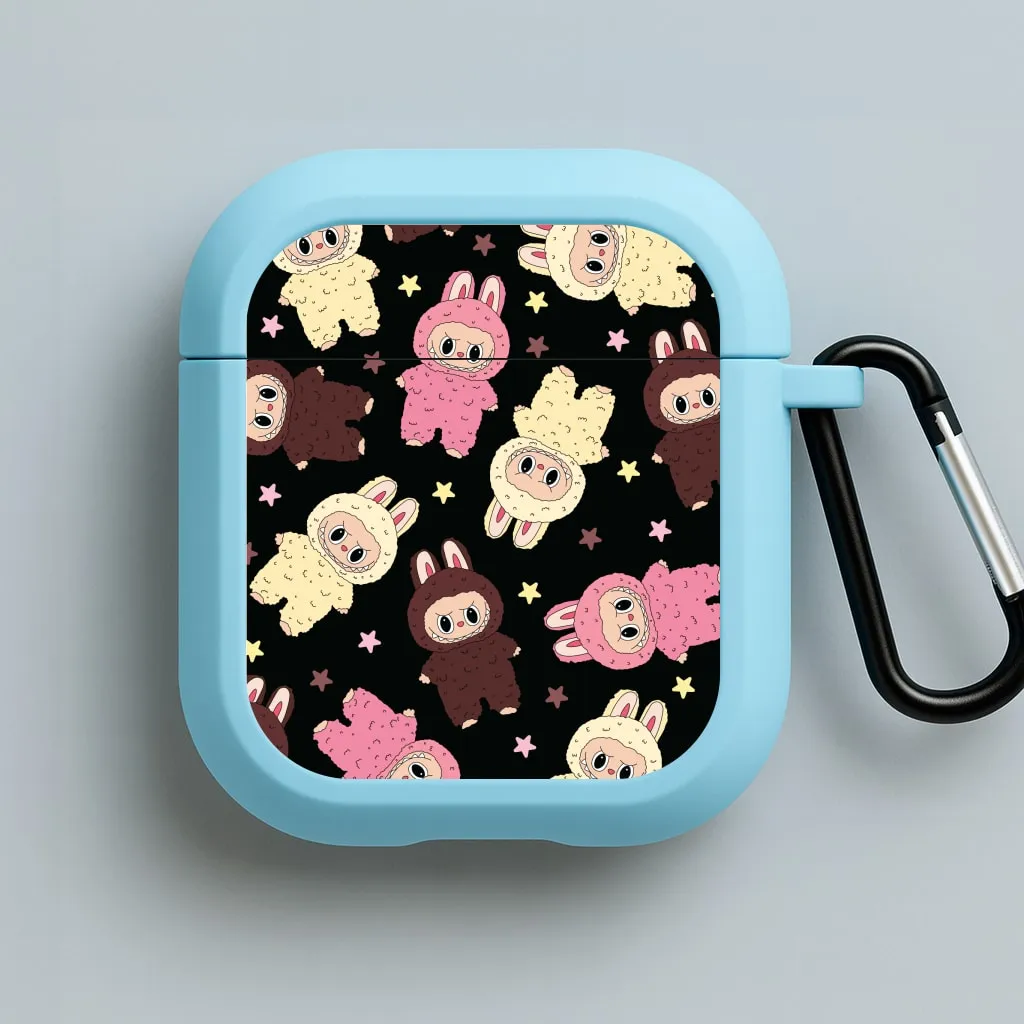 Cute Monsters And Stars Pattern AirPods Case Handy Carry Bag colorful airpods travel case