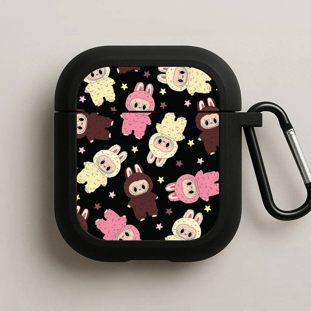 Soft Carry Design Cute Monsters And Stars Pattern AirPods Case