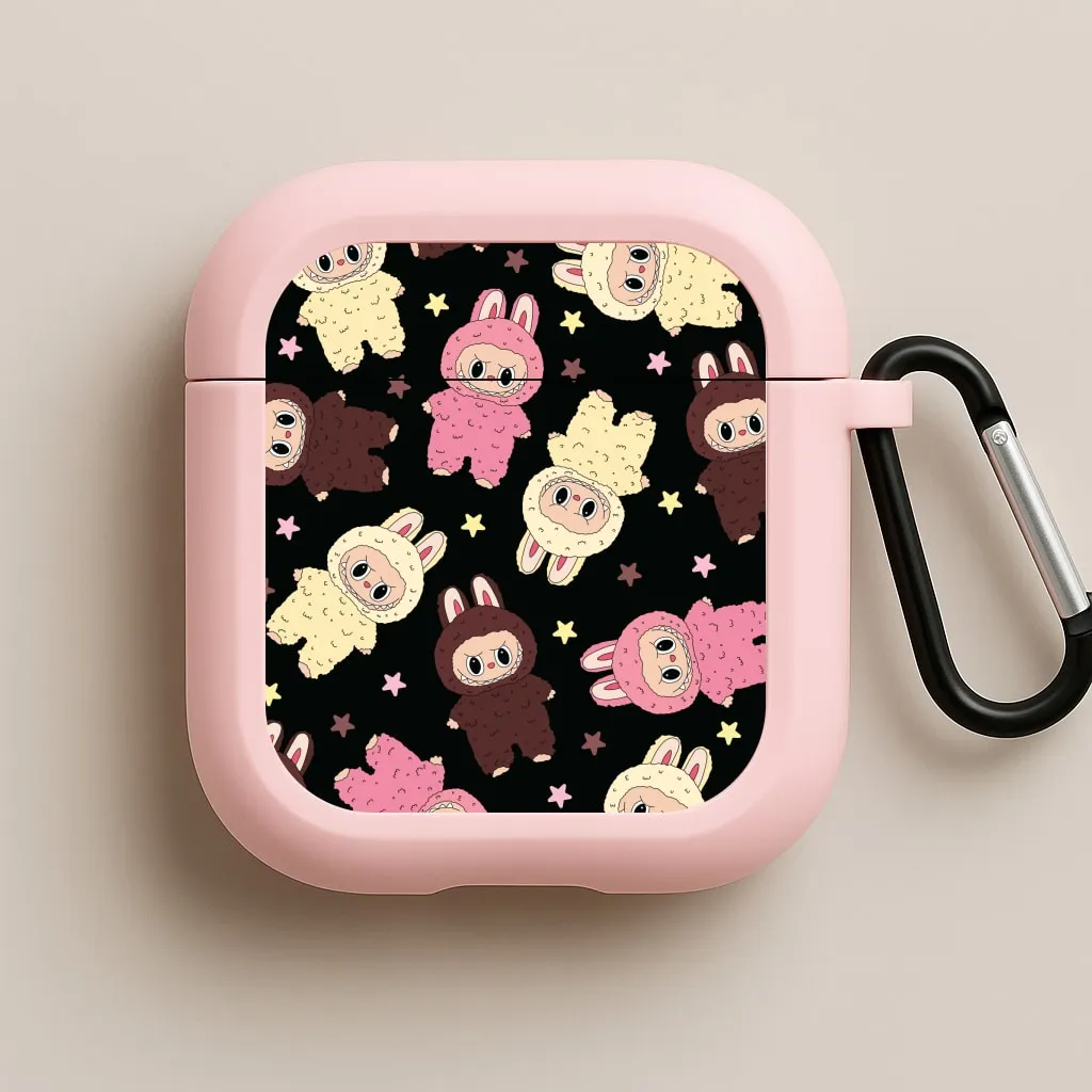 Universal Tech Cover metal clasp airpods case Cute Monsters And Stars Pattern AirPods Case