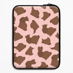 Modern Detail Chocolate Easter Bunny Pattern Laptop Sleeve