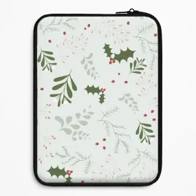 Christmas Floral Pattern Laptop Sleeve Smooth Pattern Design Gloss Surface Layer