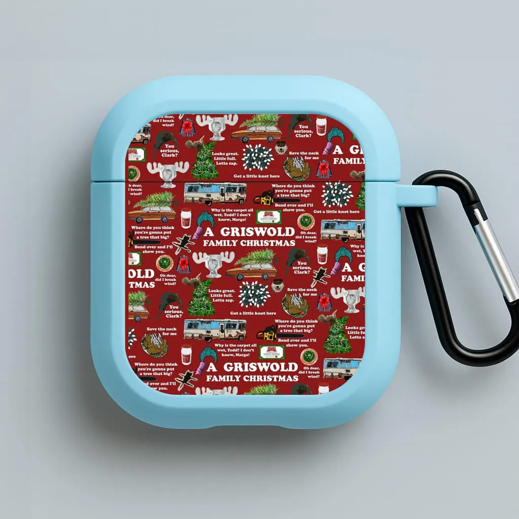 Christmas Holiday Collage AirPods Case Stylish Texture Finish