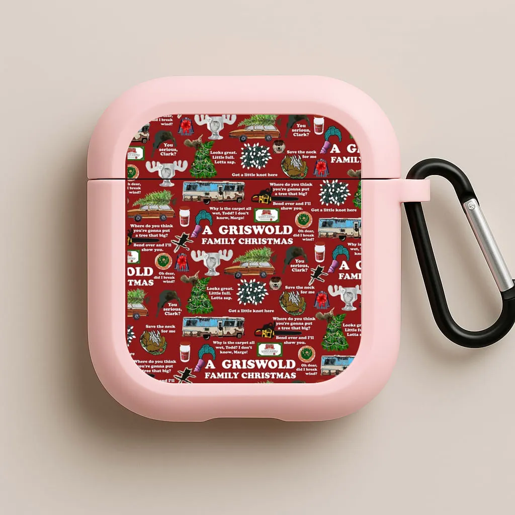 personalized airpods case soft matte rubber airpods case Christmas Holiday Collage AirPods Case