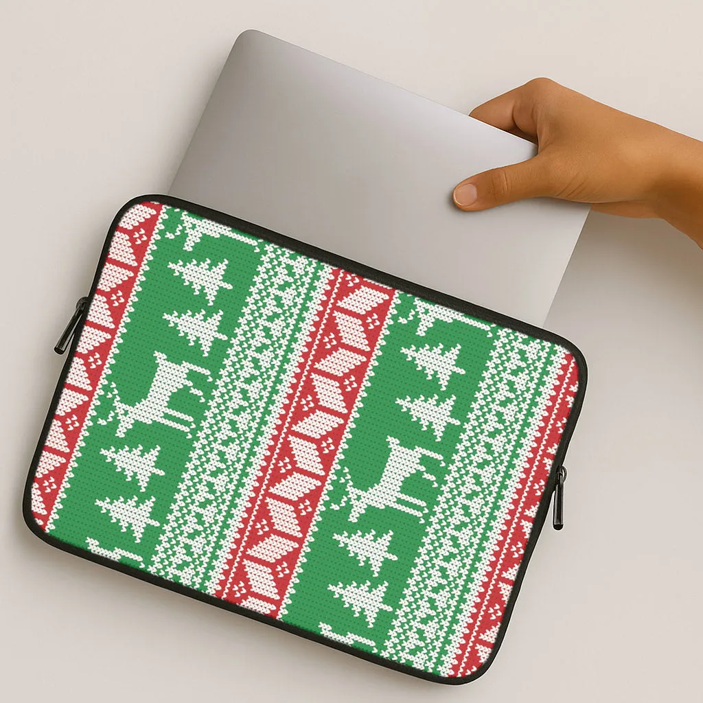 Hard Edge Unique Artwork Christmas Jumper Pattern Christmas Laptop Sleeve